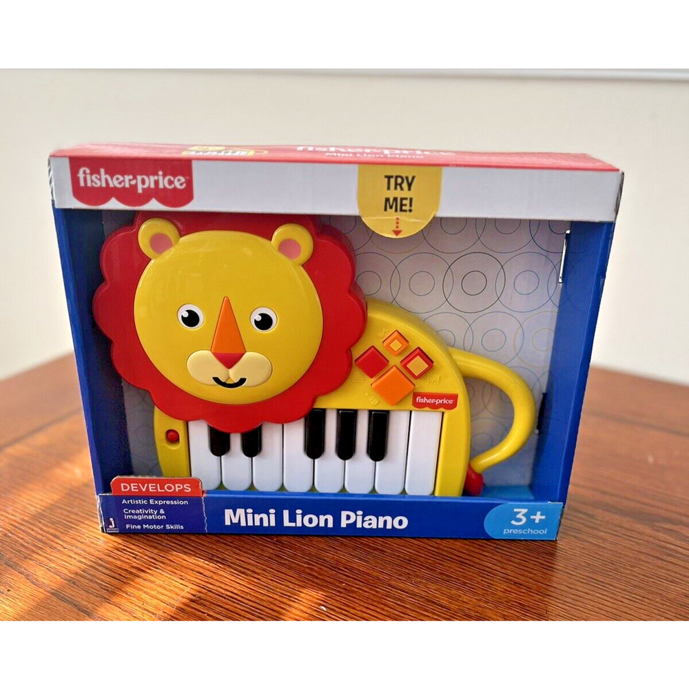 Fisher Price Mini Lion Piano Develops Artistic Expression Creativity Ages 3+ NEW